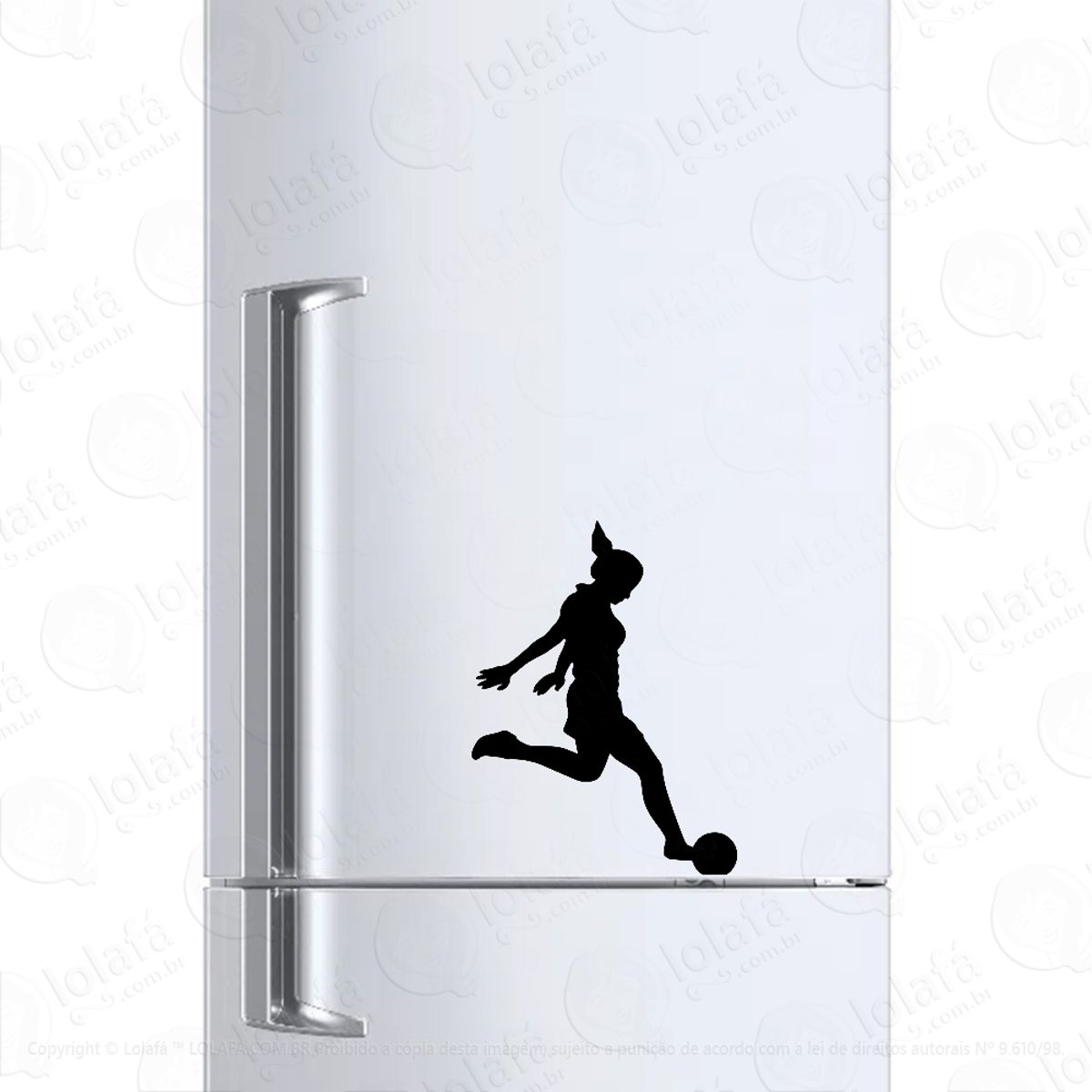Adesivo Para Geladeira Jogadora Futebol Feminino Mod:369