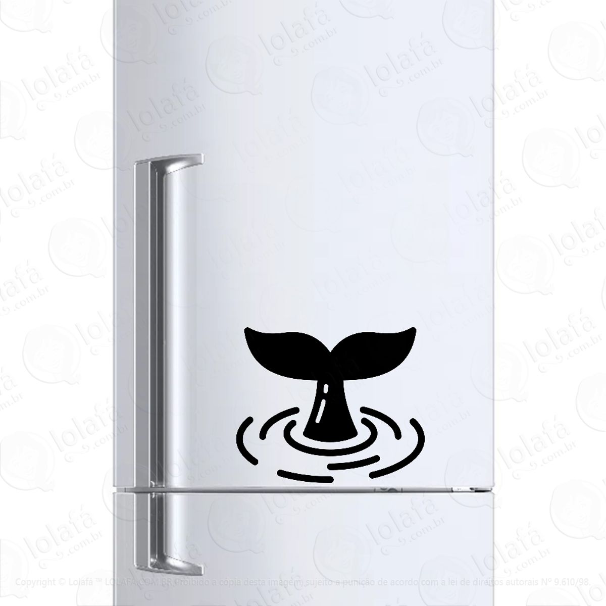 Adesivo Para Geladeira Cauda De Baleira Jubarte Mod:371