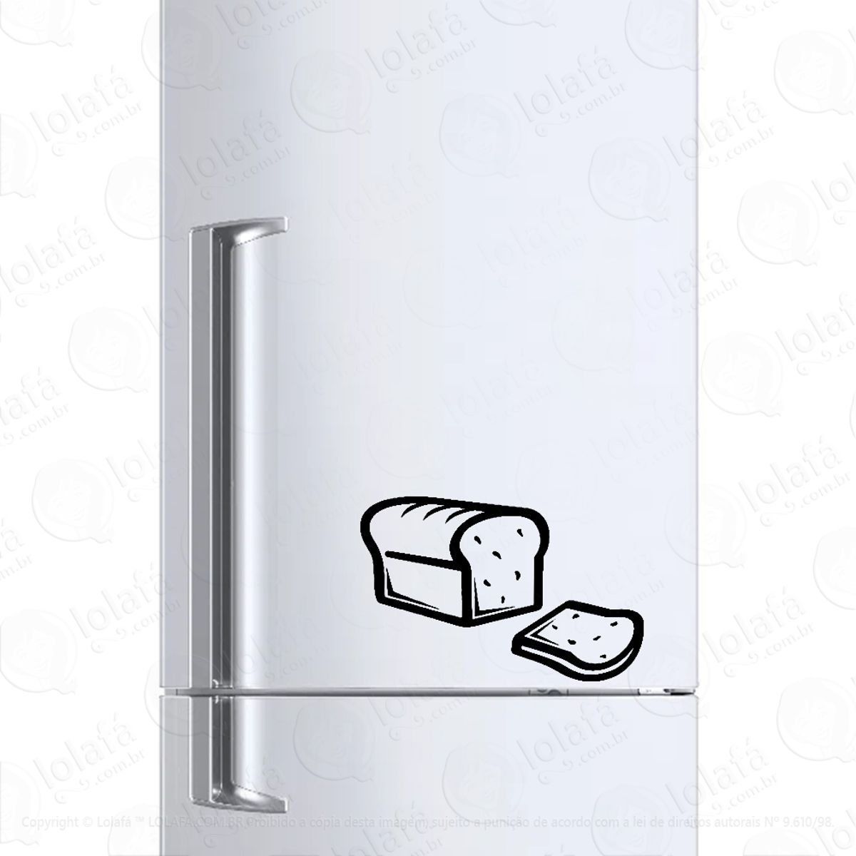 Adesivo Para Geladeira Pão De Forma Padaria Boulangerie Mod:379