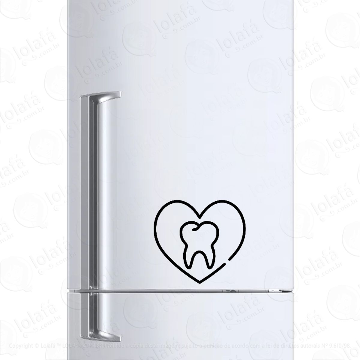 Adesivo Geladeira Cervejeira Dentista Amor Por Odontologia Mod:391