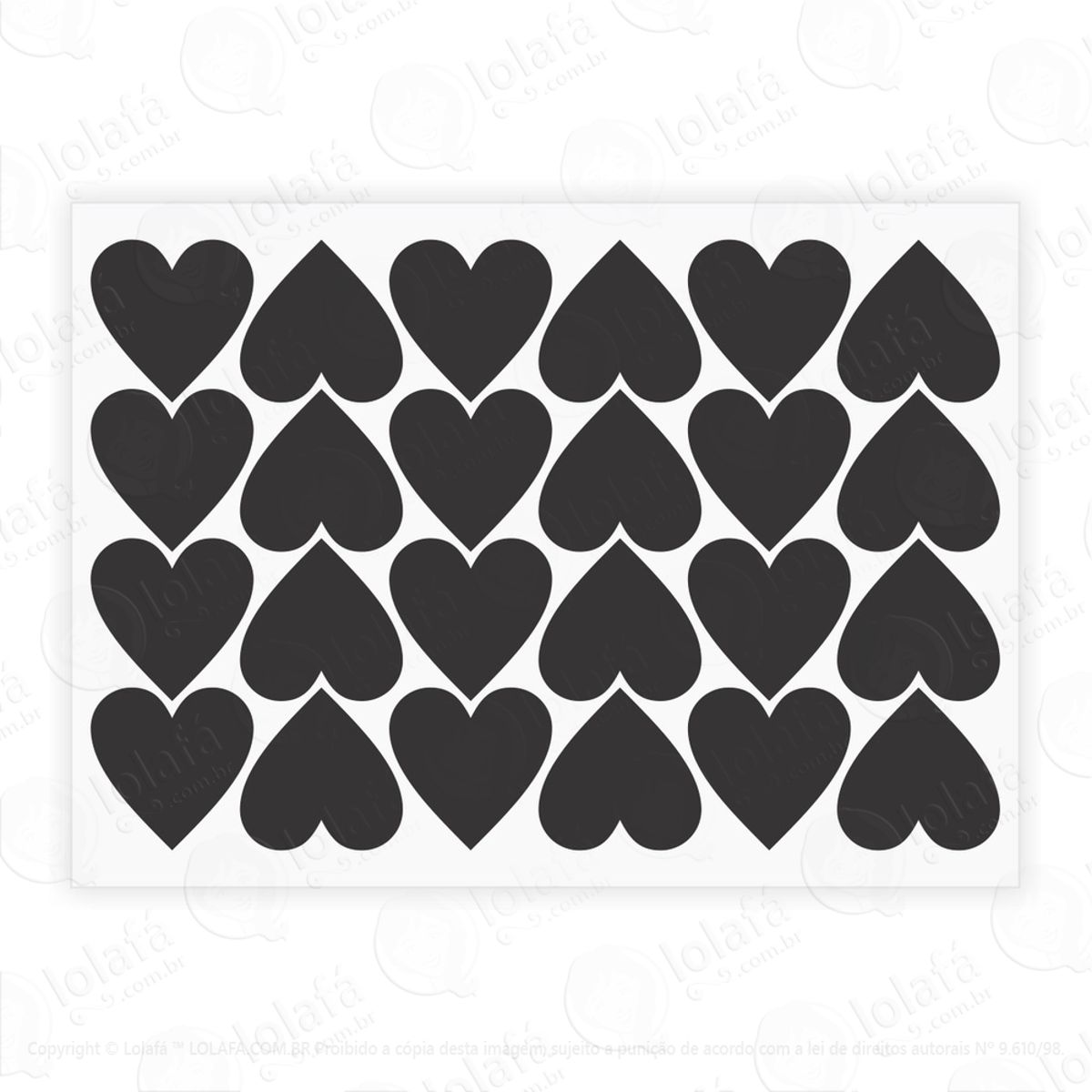 Adesivo Coração Lacre Rótulo Etiqueta 2x2cm - 2 Cartelas Mod:393