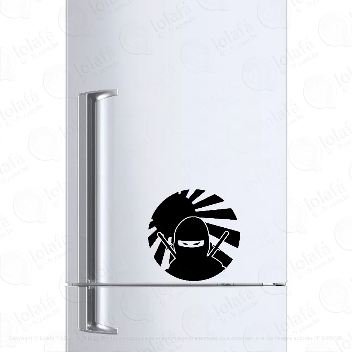 Adesivo Para Geladeira Jdm Ninja Japones Sol Nascente Mod:409