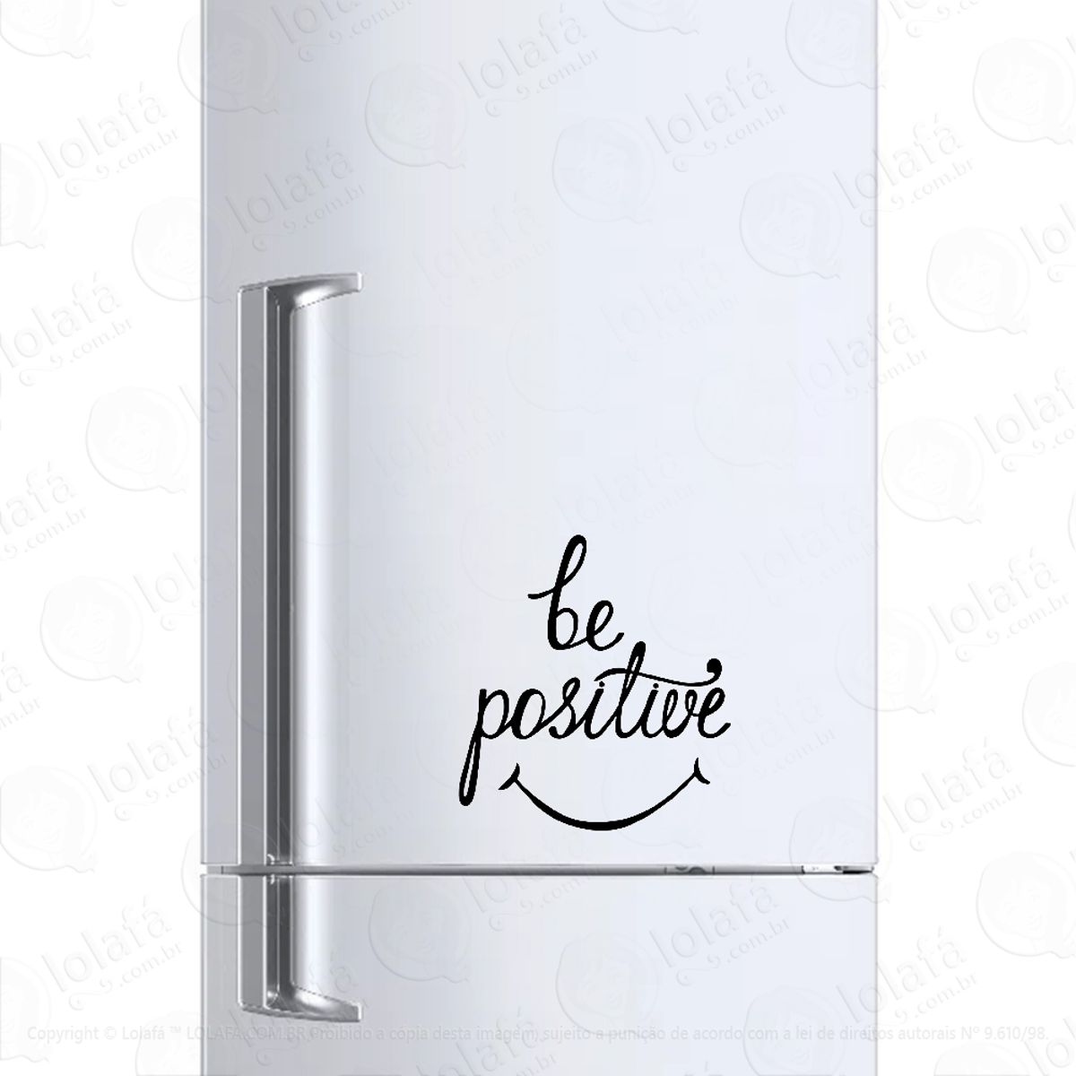 Adesivo Para Geladeira Sorriso Seja Positivo Mod:423