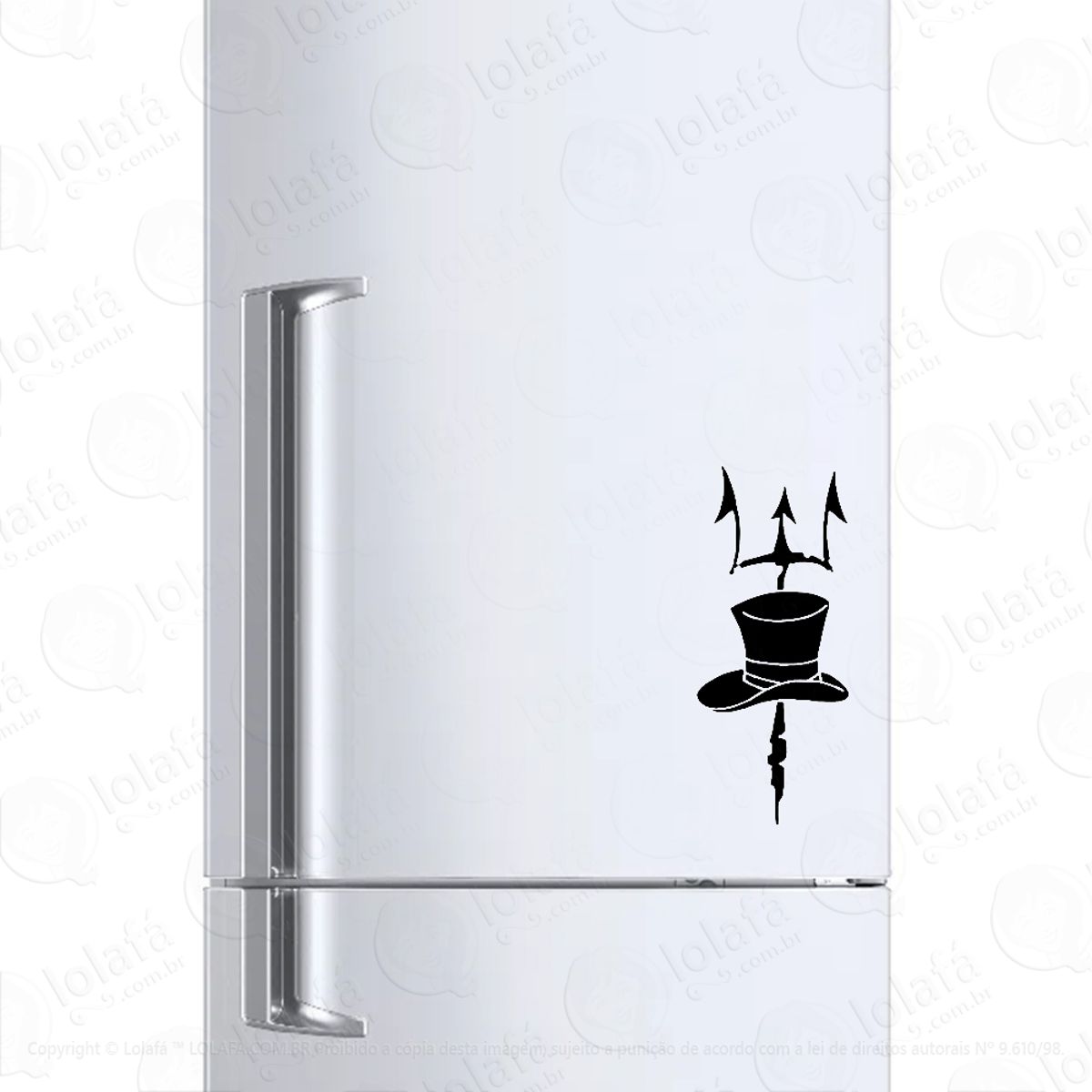 Adesivo Para Geladeira Exu 7 Encruzilhadas Candomblé Mod:451