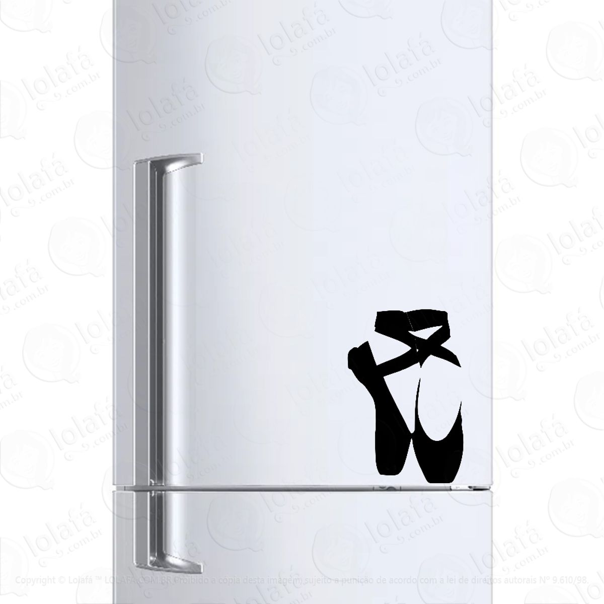 Adesivo Para Geladeira Bailarina Sapatilhas Mod:473