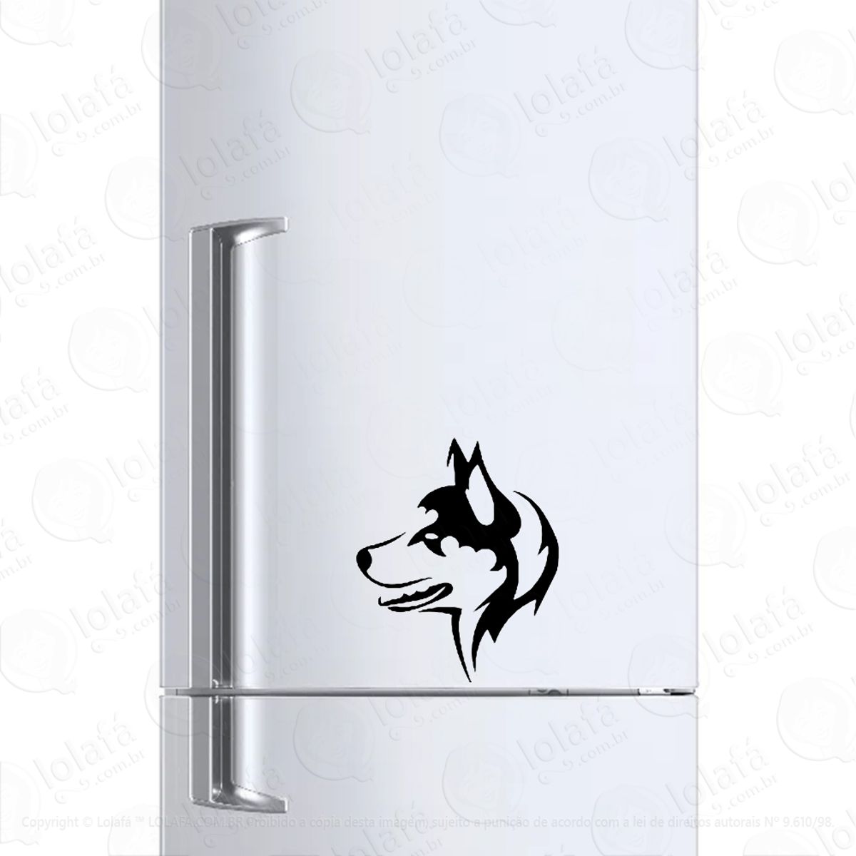 Adesivo Para Geladeira Cachorro Raça Husky Mod:475