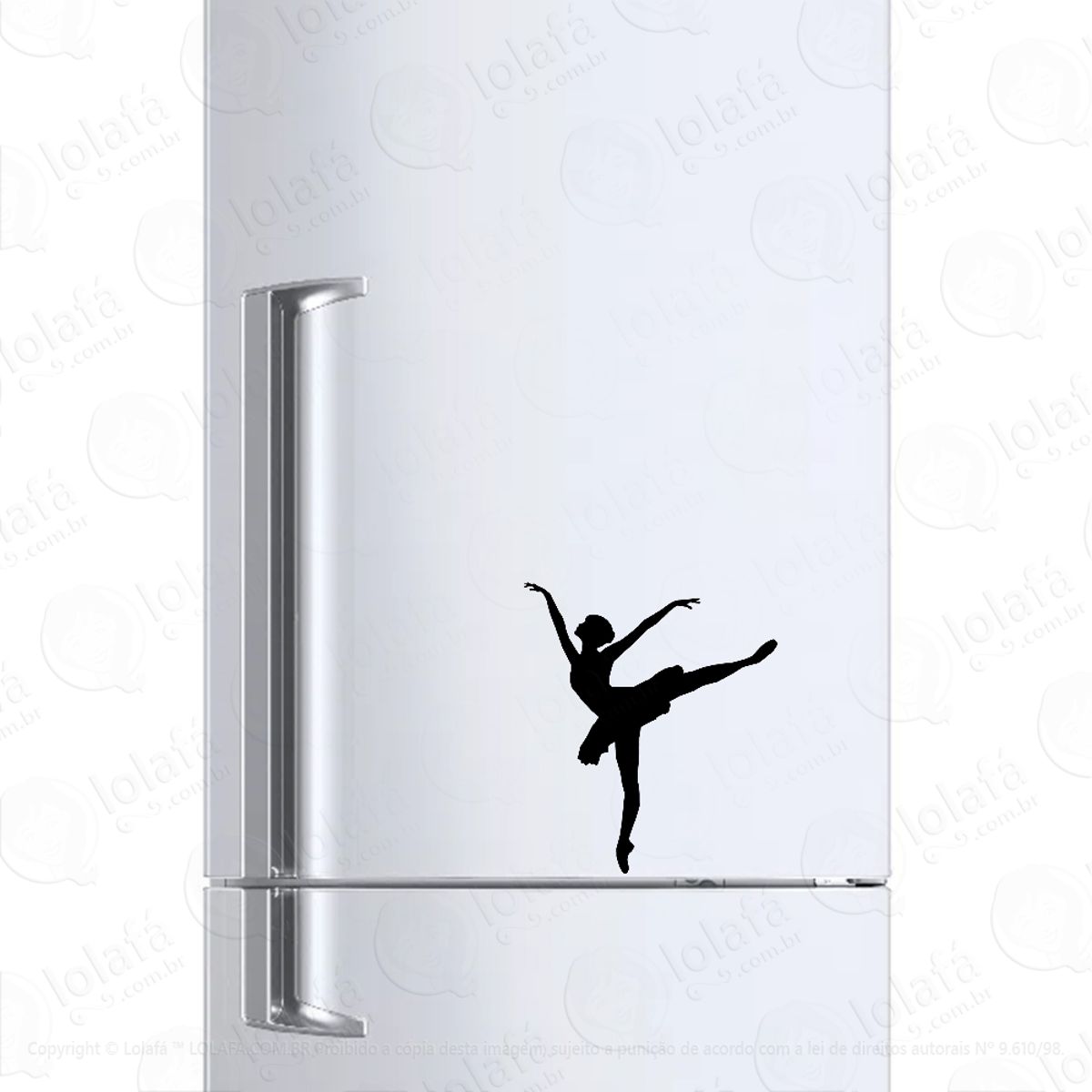 Adesivo Para Geladeira Bailarina Dança Mod:477
