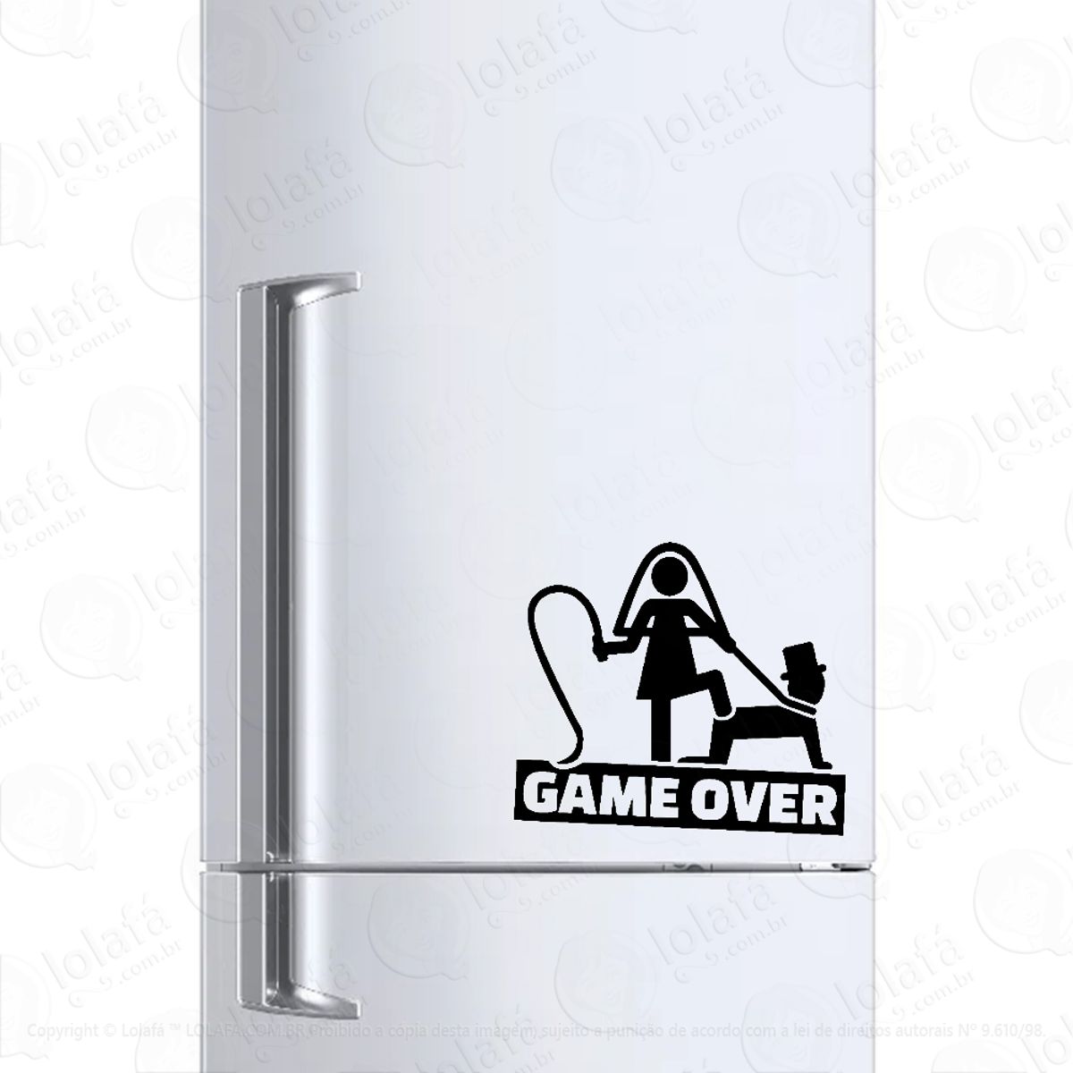 Adesivo Para Geladeira Casamento Game Over Mod:481