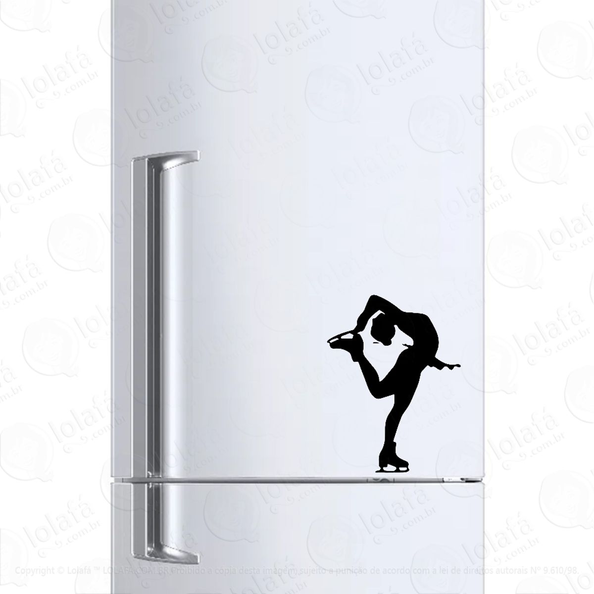 Adesivo Para Geladeira Patinação Artística No Gelo Mod:485