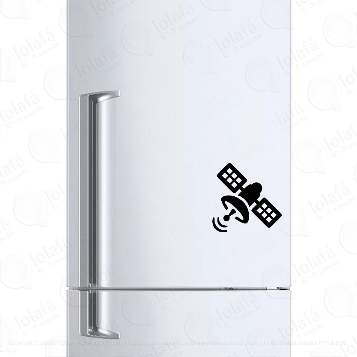 Adesivo Para Geladeira Satélite Em Órbita Mod:490