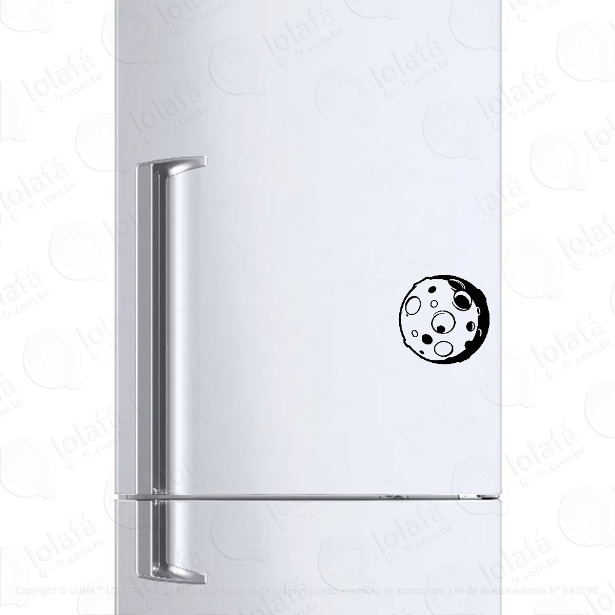 Adesivo Para Geladeira Lua Satélite Da Terra Mod:493
