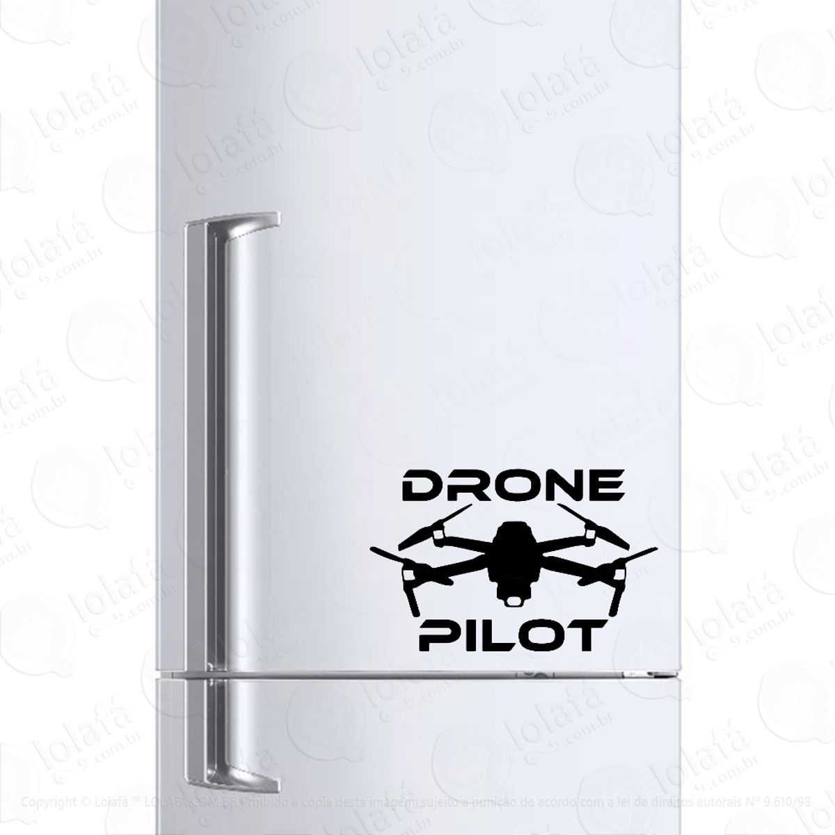 Adesivo Para Geladeira Piloto De Drone Mod:496