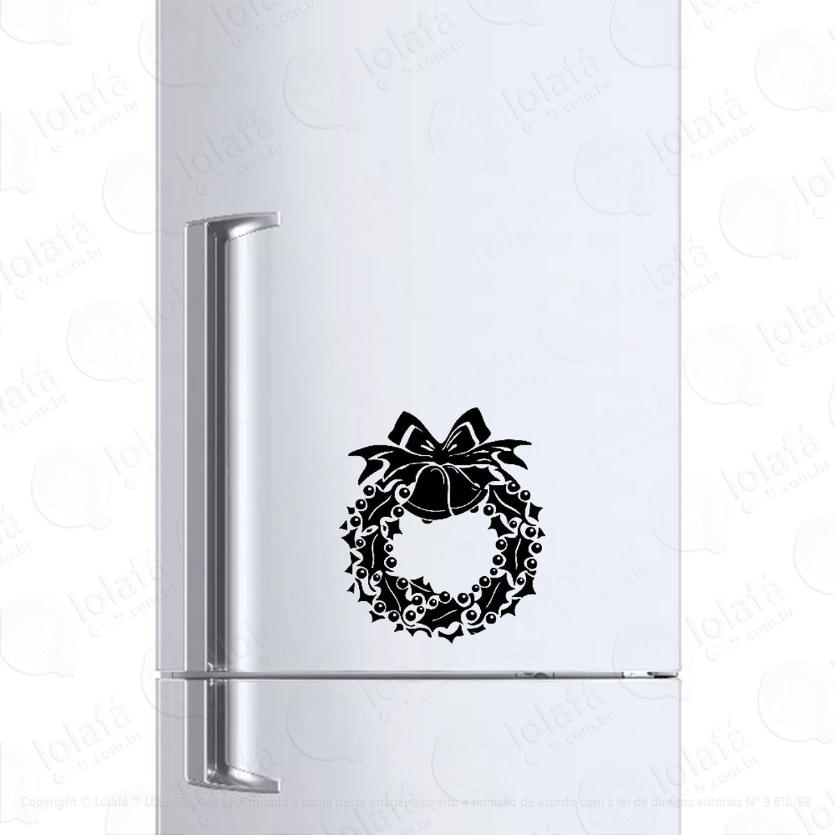 Adesivo Para Geladeira Guirlanda De Natal Mod:503