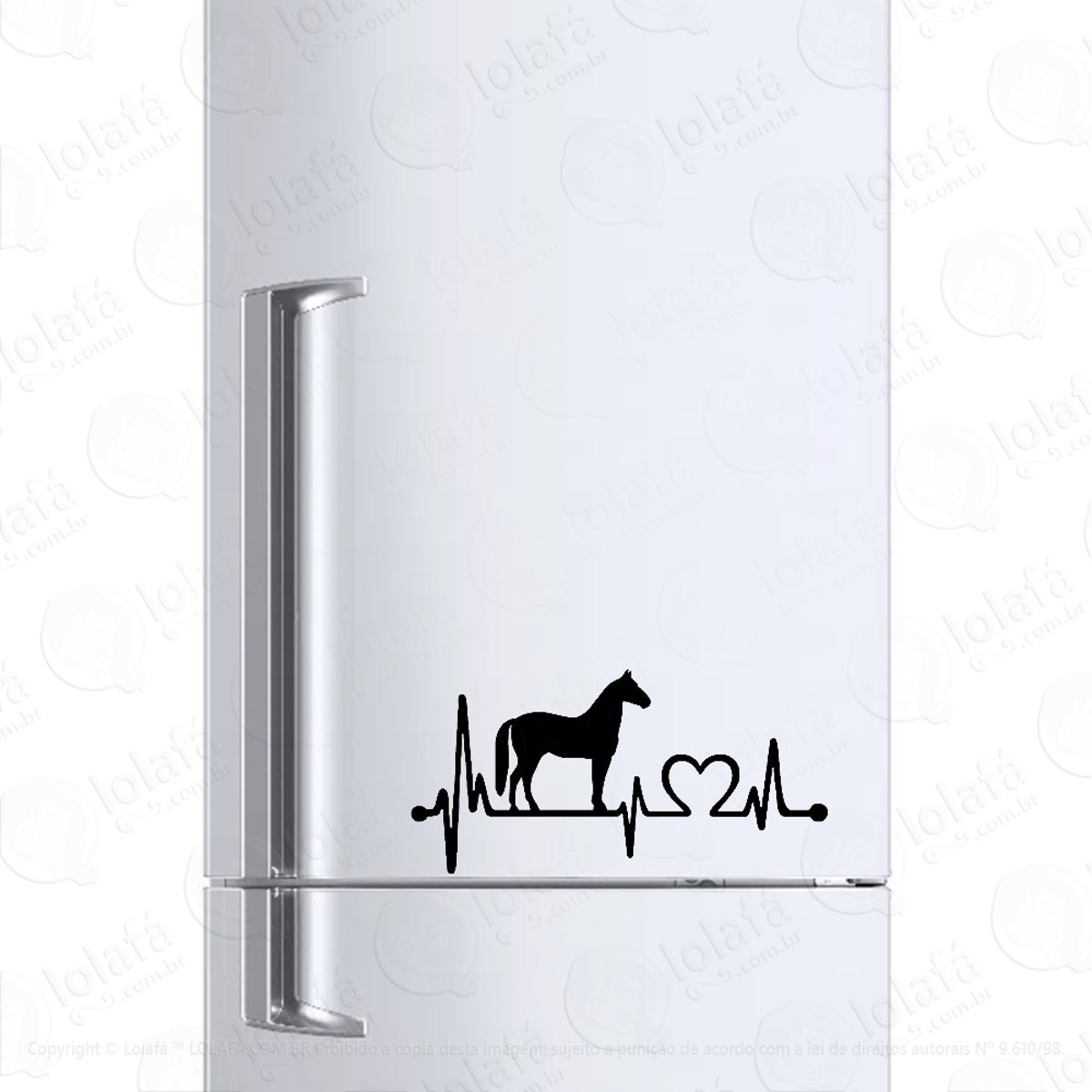 Adesivo Para Geladeira Amor Por Cavalos Mod:505