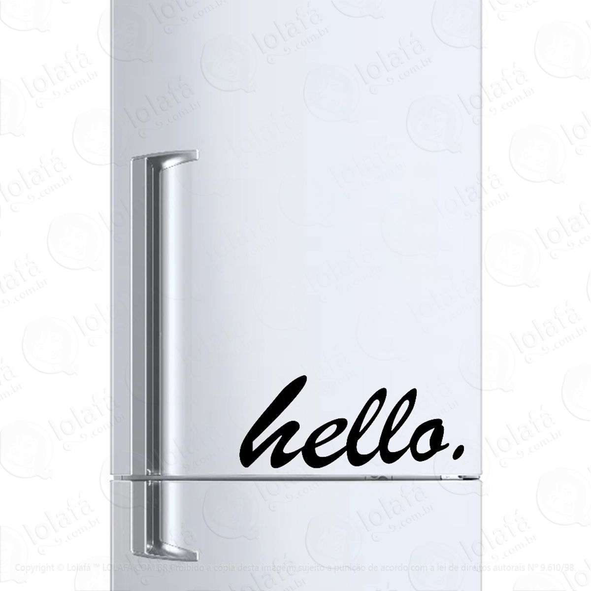 Adesivo Para Geladeira Hello. Mod:506