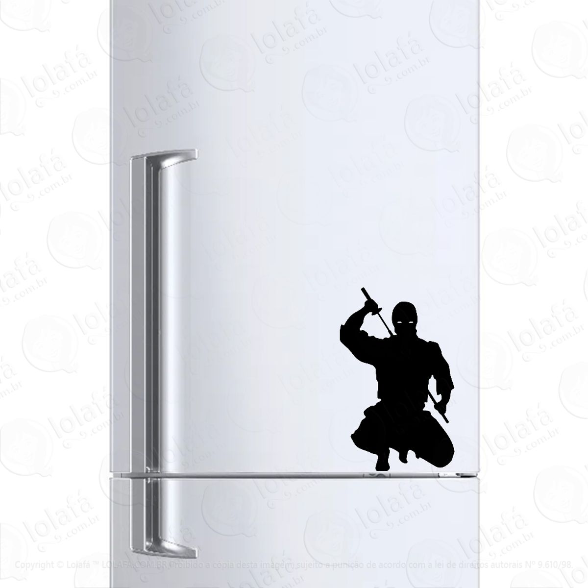 Adesivo Para Geladeira Ninja De Espada Mod:509