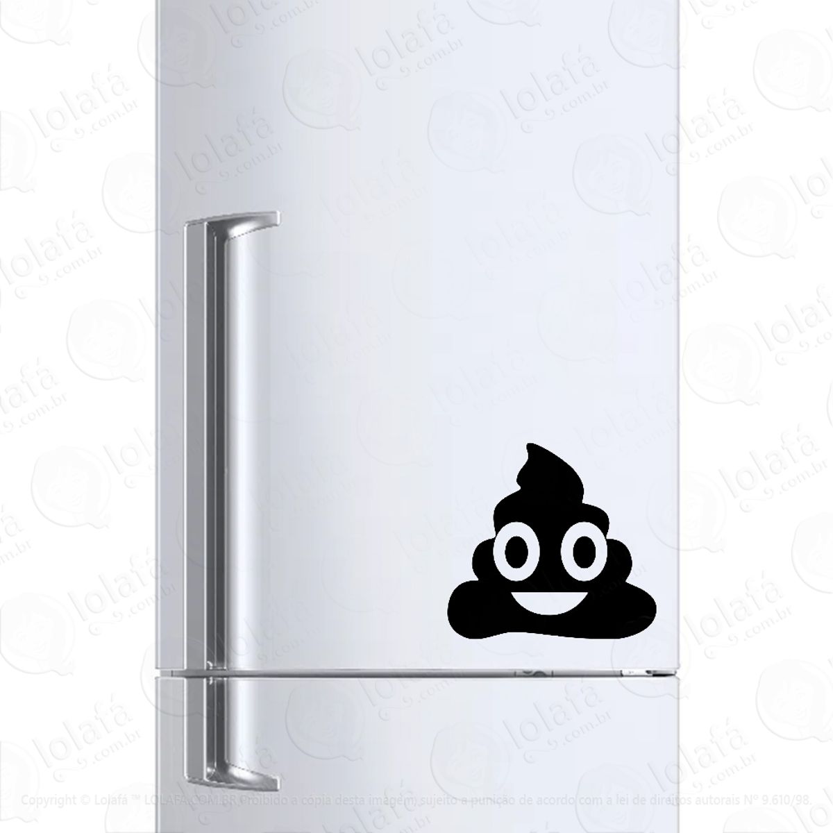 Adesivo Para Geladeira Emoji Cocô Mod:514