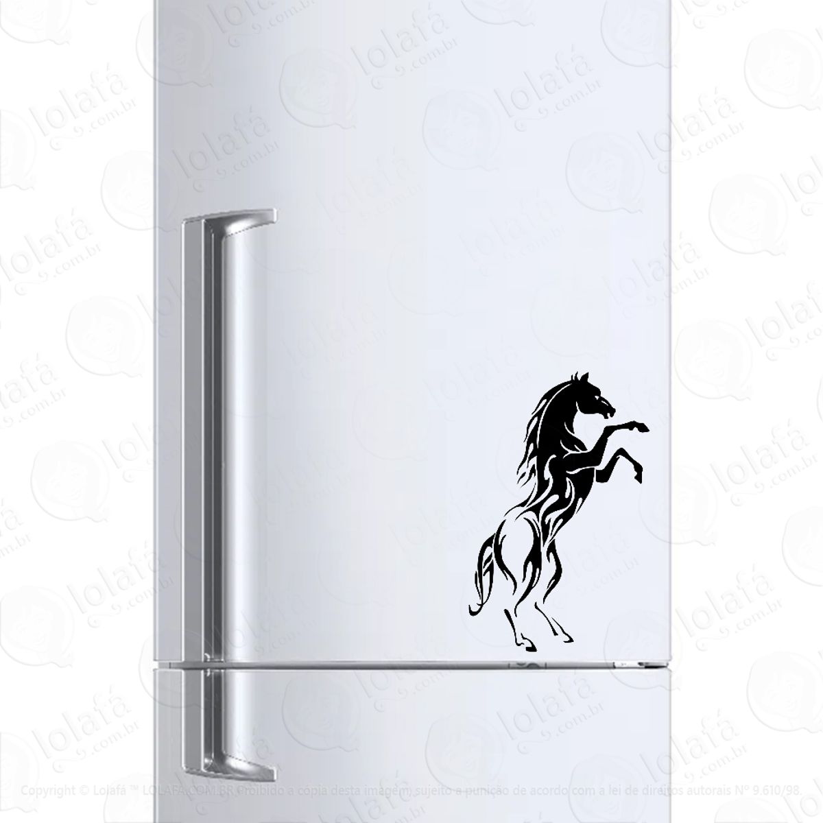 Adesivo Para Geladeira Cavalo Tribal Mod:524
