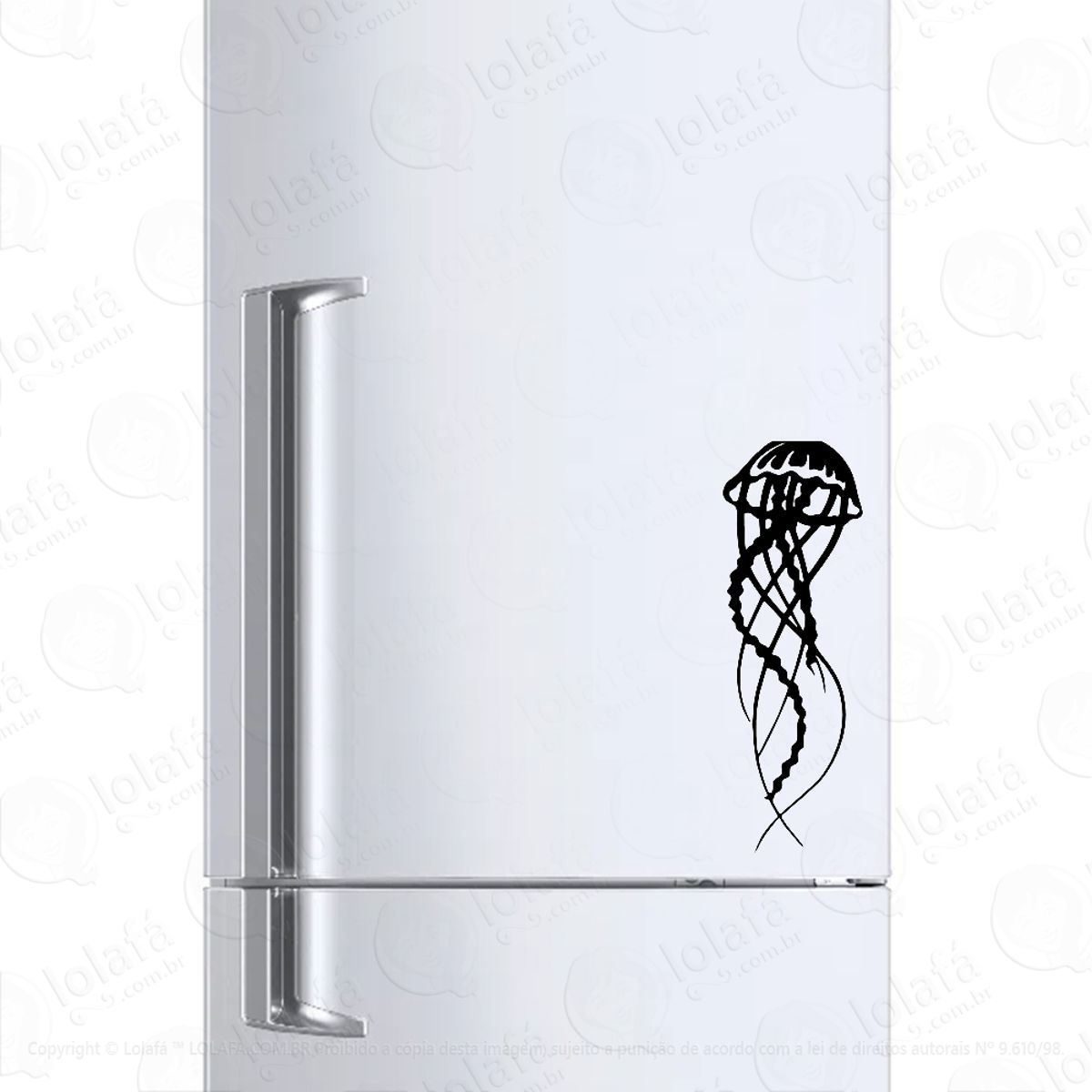 Adesivo Para Geladeira Medusa Água Viva Mod:525