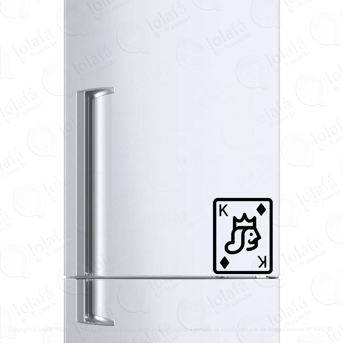 Adesivo Para Geladeira Naipe Rei De Ouros Mod:526