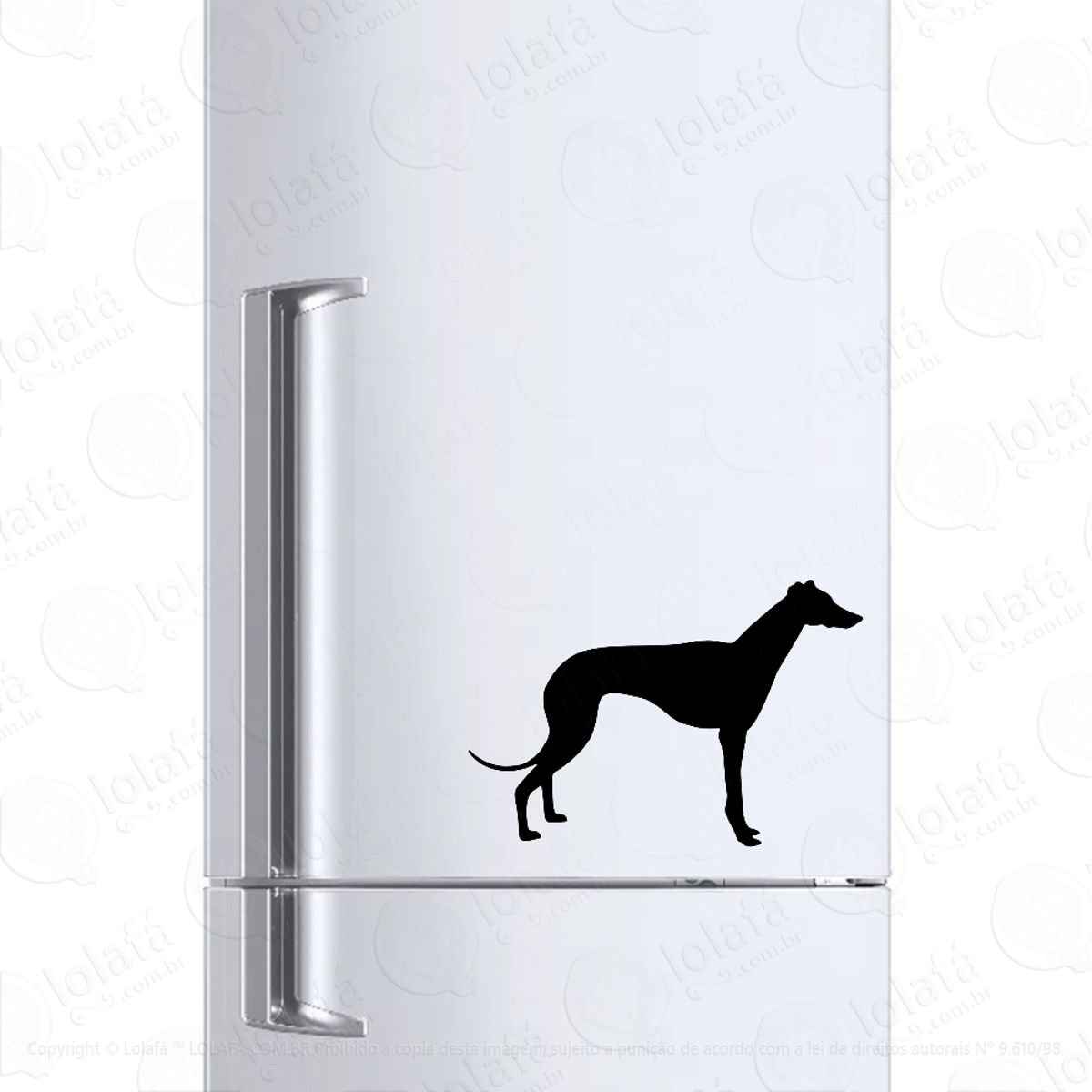 Adesivo Para Geladeira Cachorro Raça Whippet Mod:534