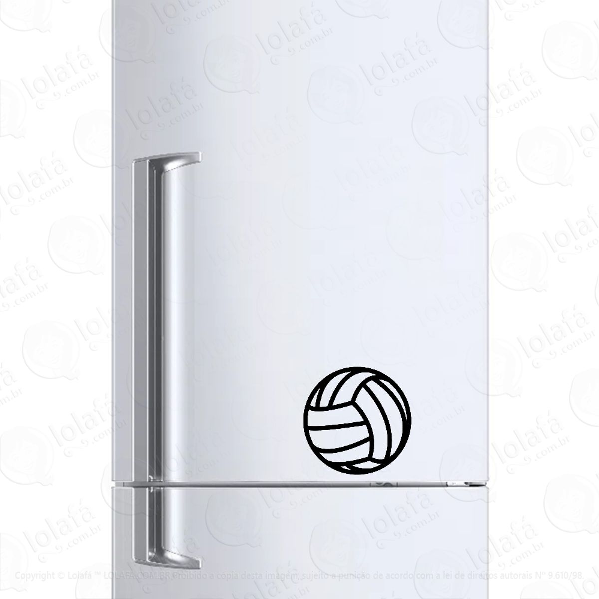 Adesivo Para Geladeira Bola De Vôlei Voleibol Mod:537