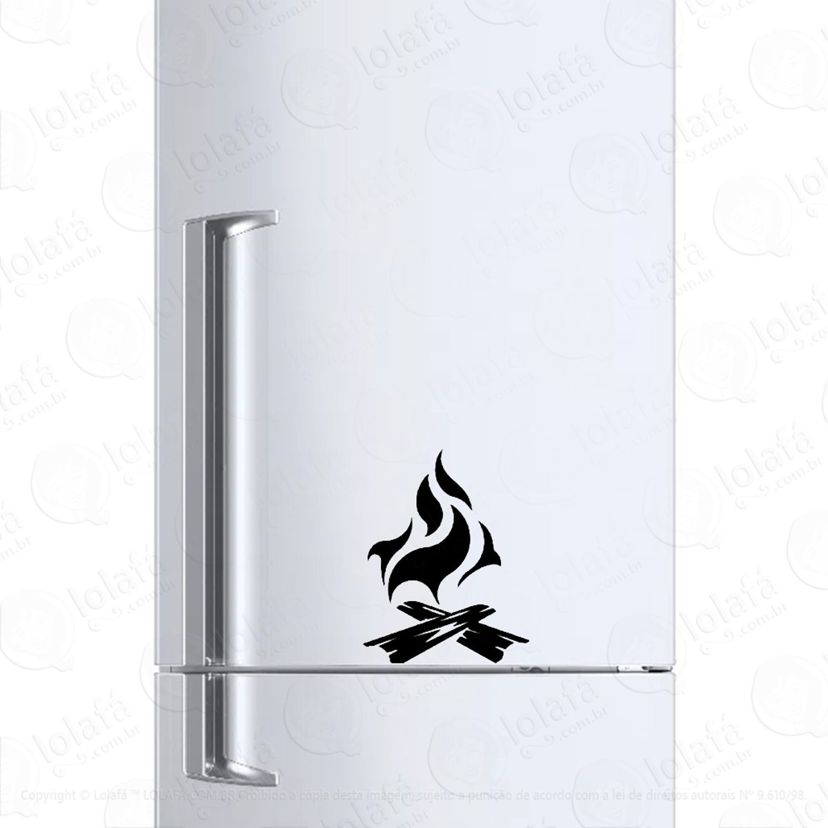 Adesivo Para Geladeira Fogo De Fogueira Mod:541