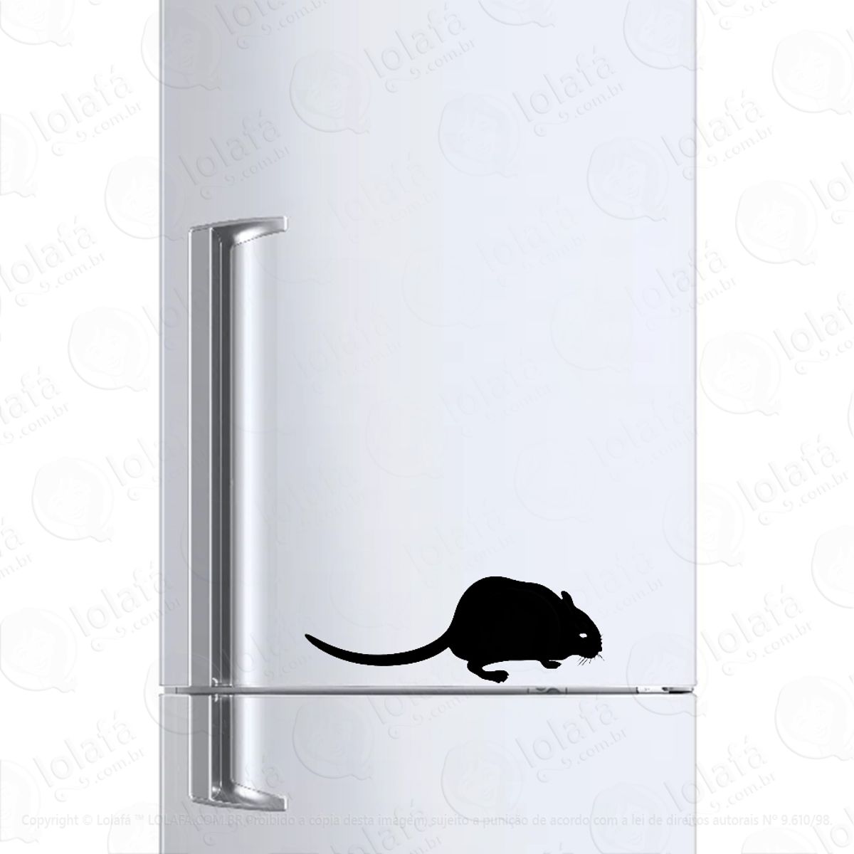 Adesivo Para Geladeira Ratinho Doméstico Mod:554