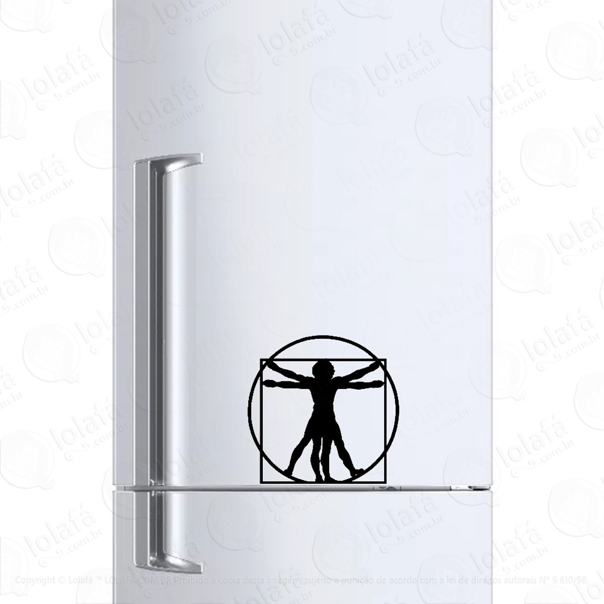 Adesivo Para Geladeira Homem Vitruviano Mod:559