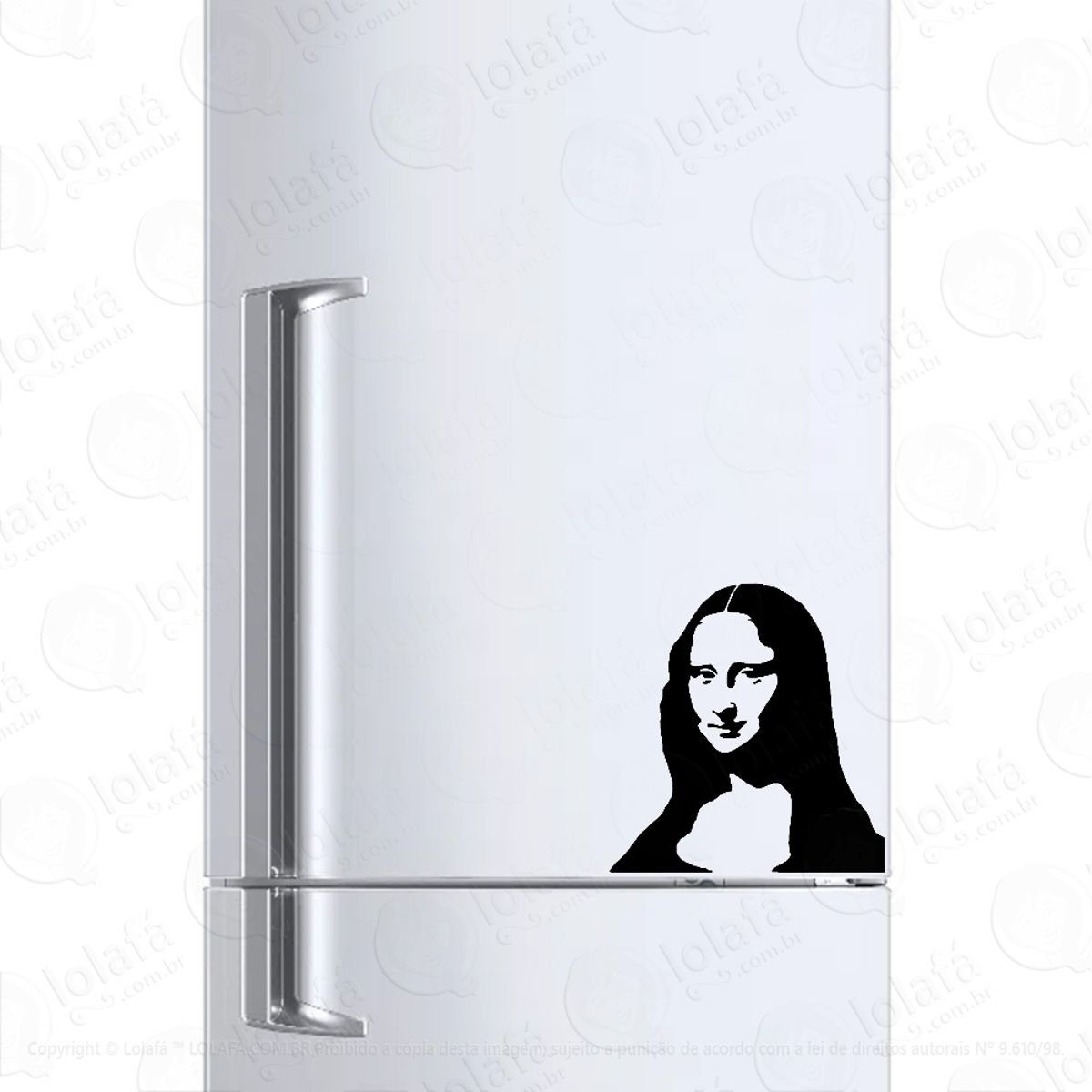 Adesivo Para Geladeira Mona Lisa Leonardo Da Vinci Mod:560