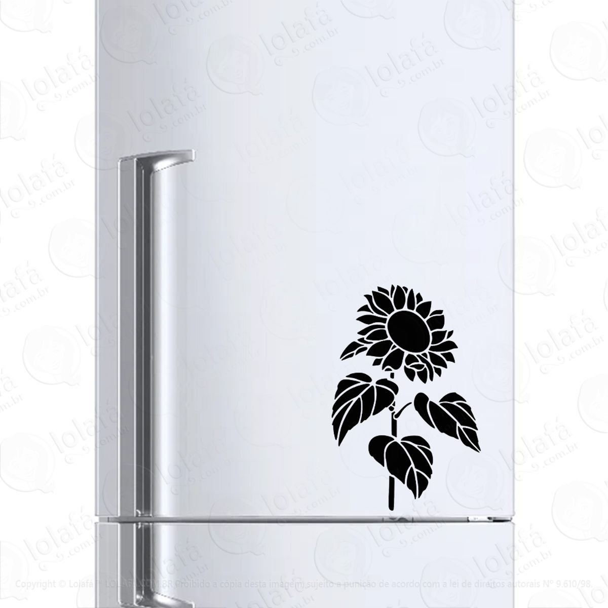Adesivo Geladeira Frigobar Cervejeira Flor De Girassol Mod:564