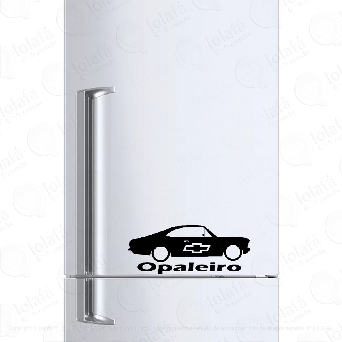 Adesivo Para Geladeira Opaleiro Carro Opala Mod:565