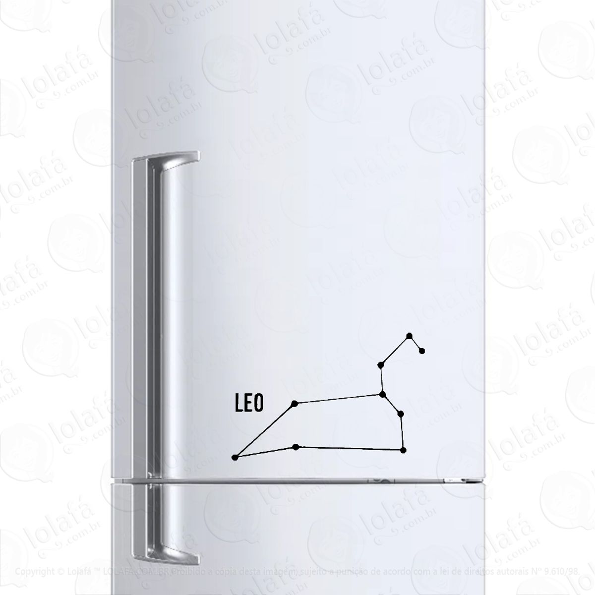 Adesivo Para Geladeira Constelação De Leão Mod:567