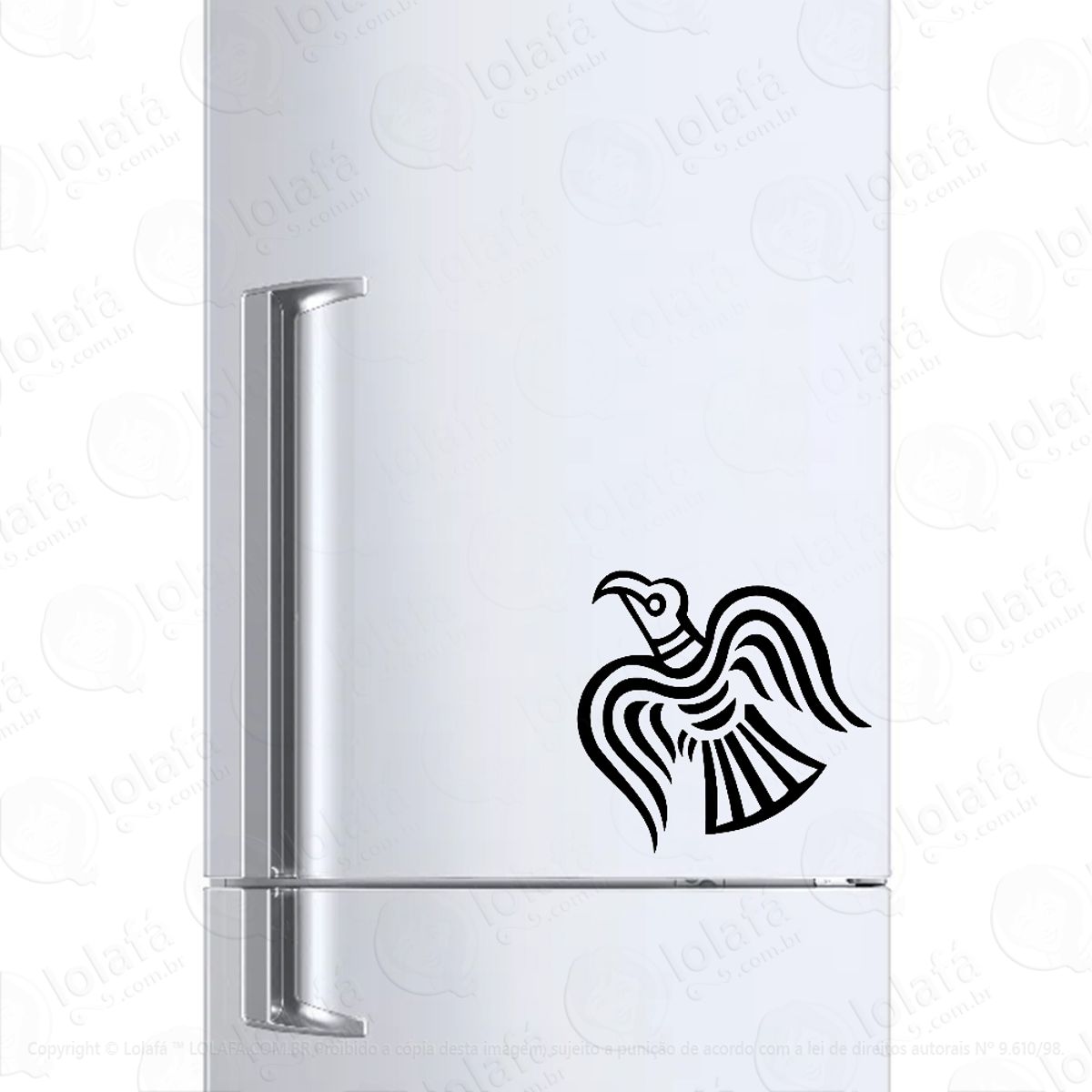 Adesivo Geladeira Frigobar Cervejeira Corvo Odin Viking Mod:568