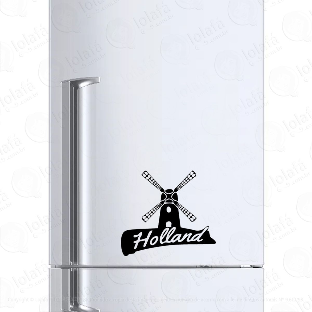 Adesivo Para Geladeira Holanda Moinho Vento Mod:591