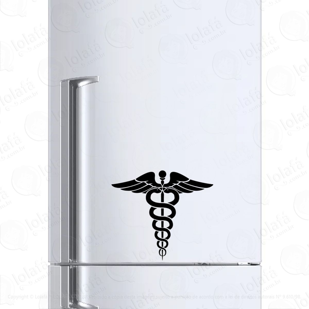 Adesivo Para Geladeira Emblema Medicina Símbolo Mod:598