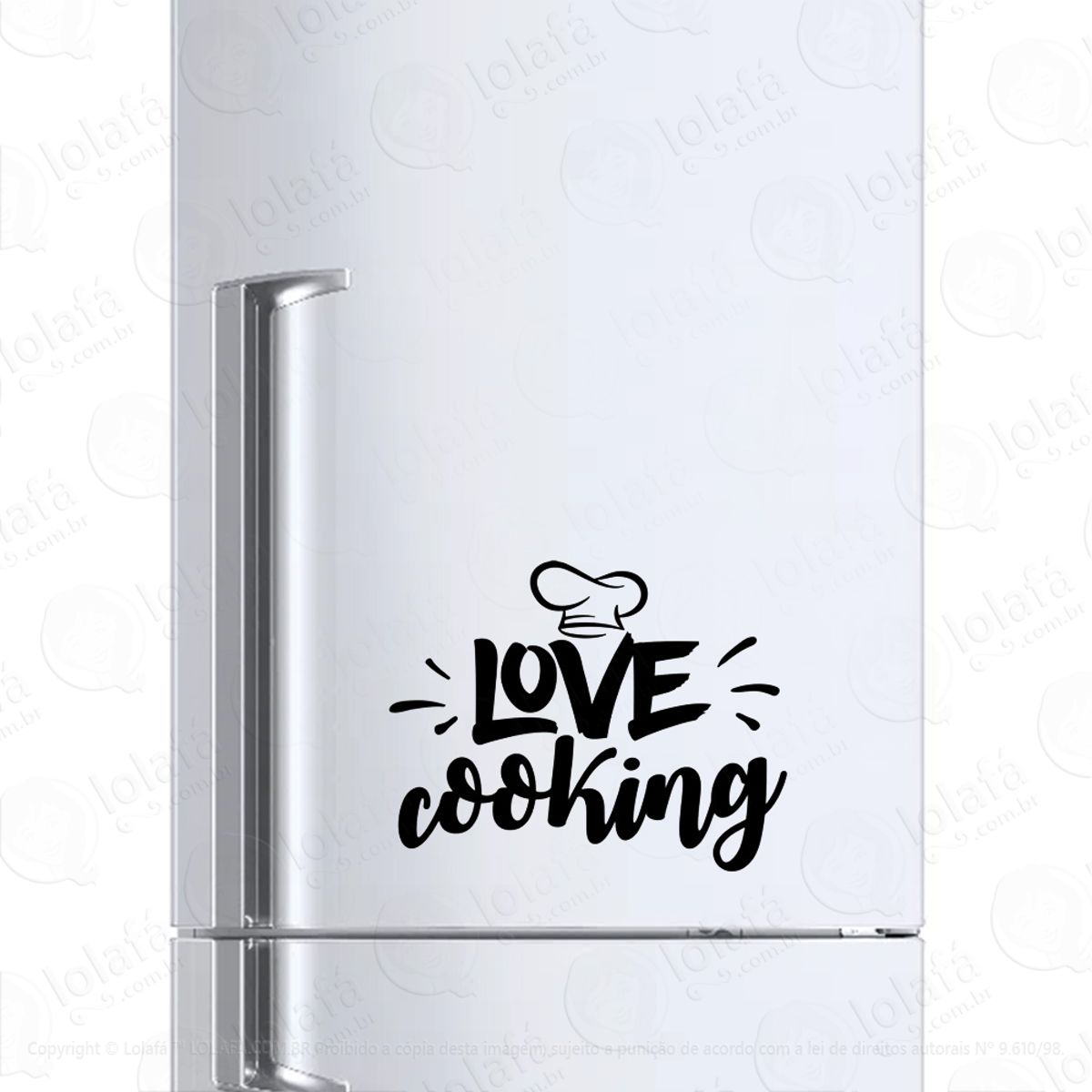 Adesivo Para Geladeira Love Cooking Amor Cozinha Mod:601