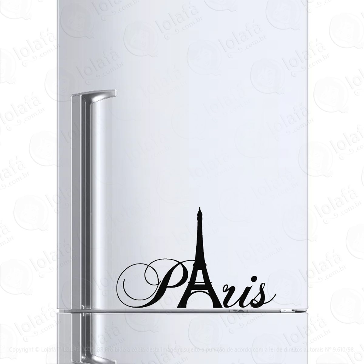 Adesivo Para Geladeira Paris Torre Eiffel Mod:605