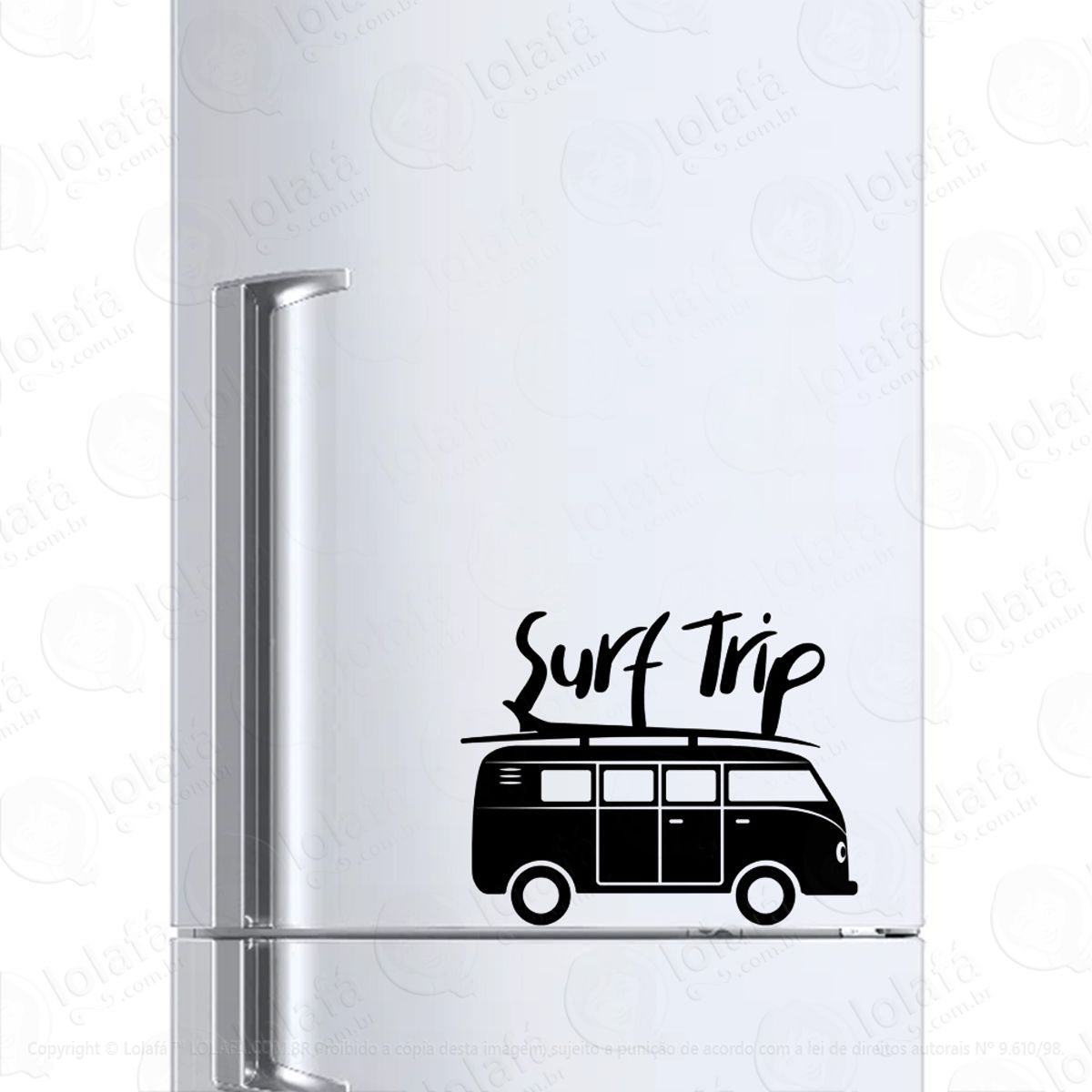 Adesivo Para Geladeira Kombi Surf Viagem Mod:606