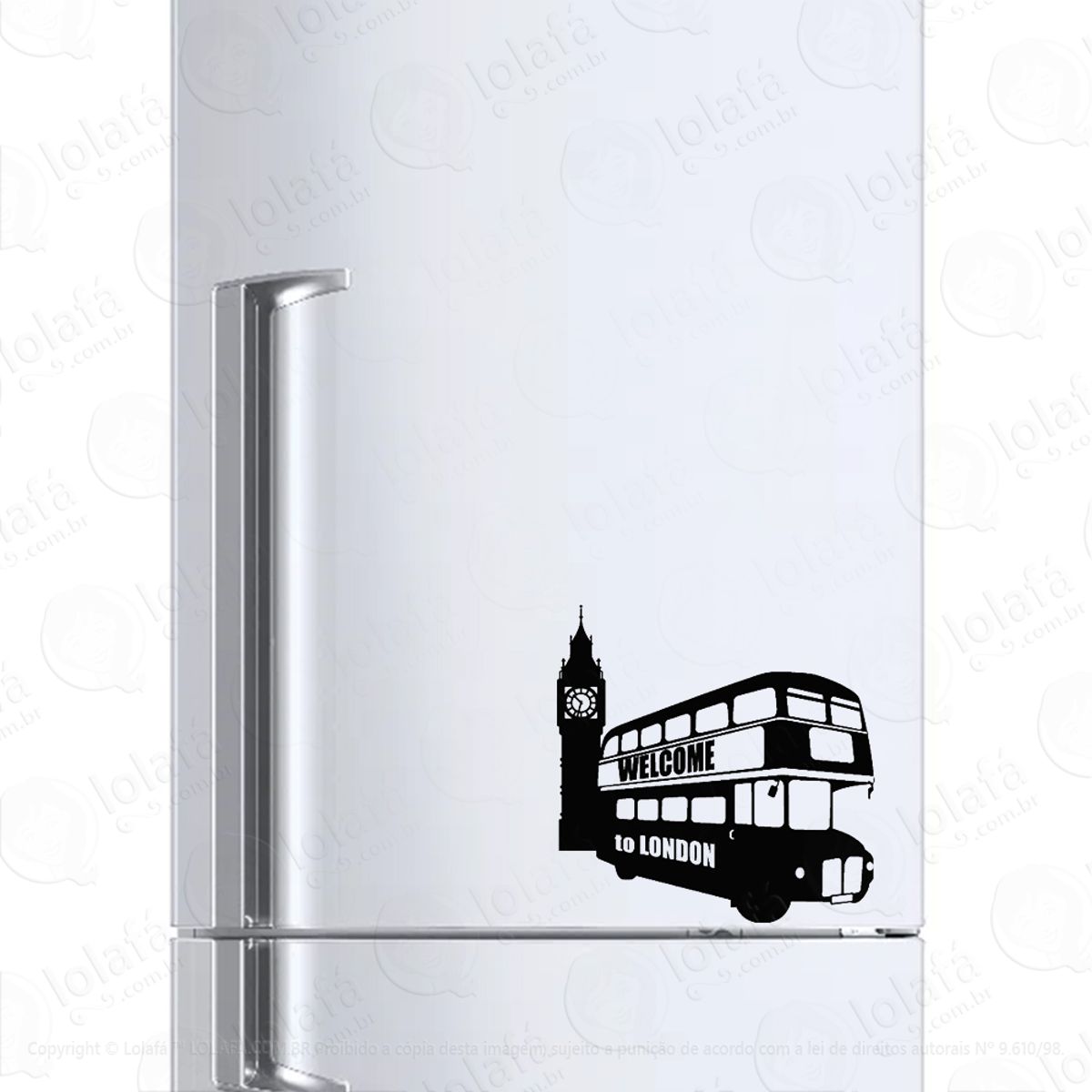 Adesivo Para Geladeira Londres London Mod:607