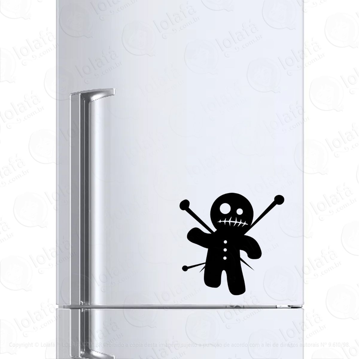 Adesivo Para Geladeira Boneco Voodoo Feitiço Vodu Mod:623