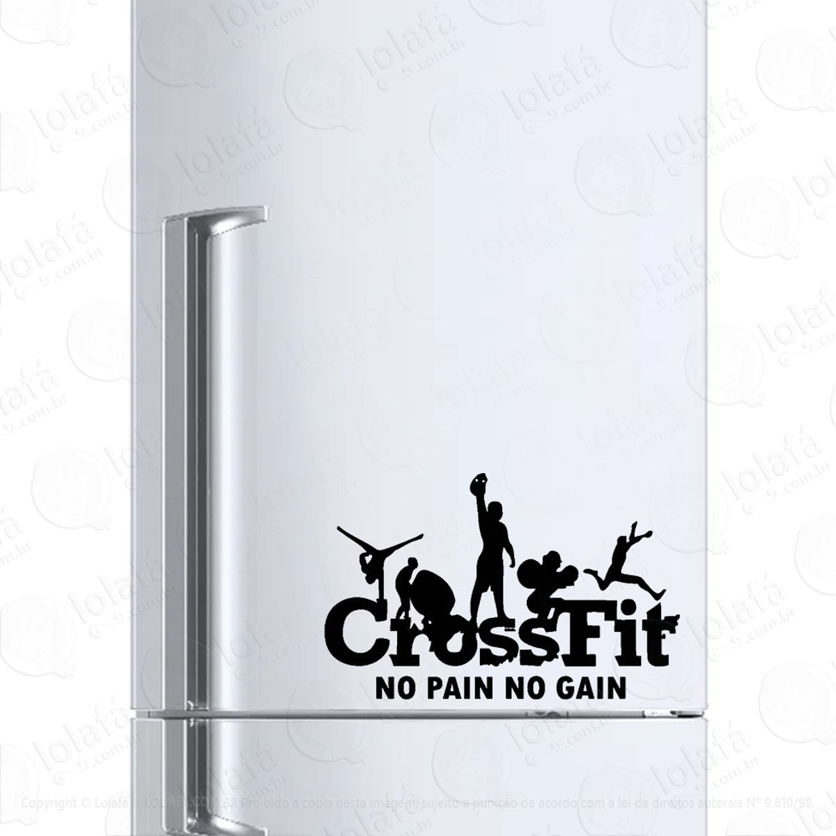 Adesivo Para Geladeira Crossfit Esporte Mod:625