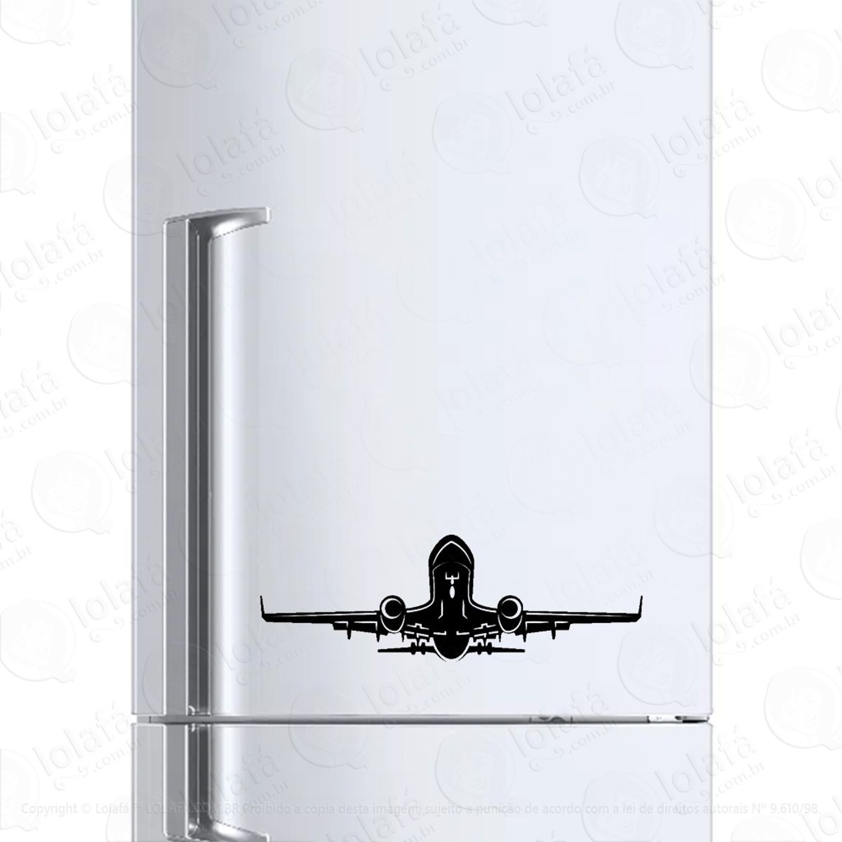 Adesivo Para Geladeira Caça Avião A Jato Mod:626