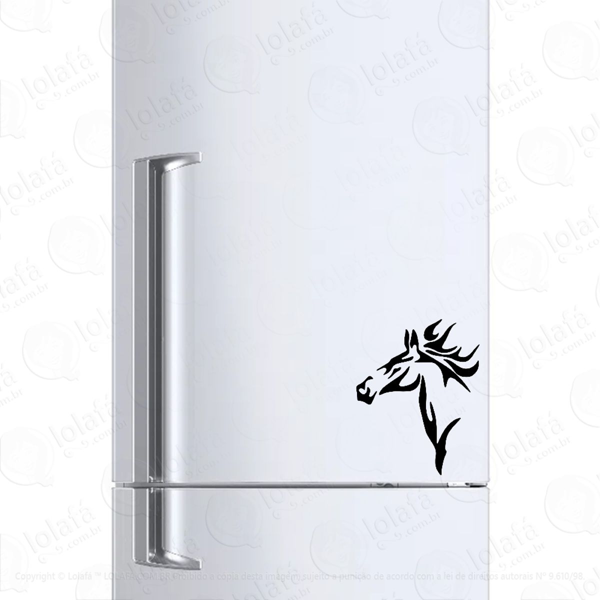 Adesivo Para Geladeira Cavalo Cabeça Mod:628