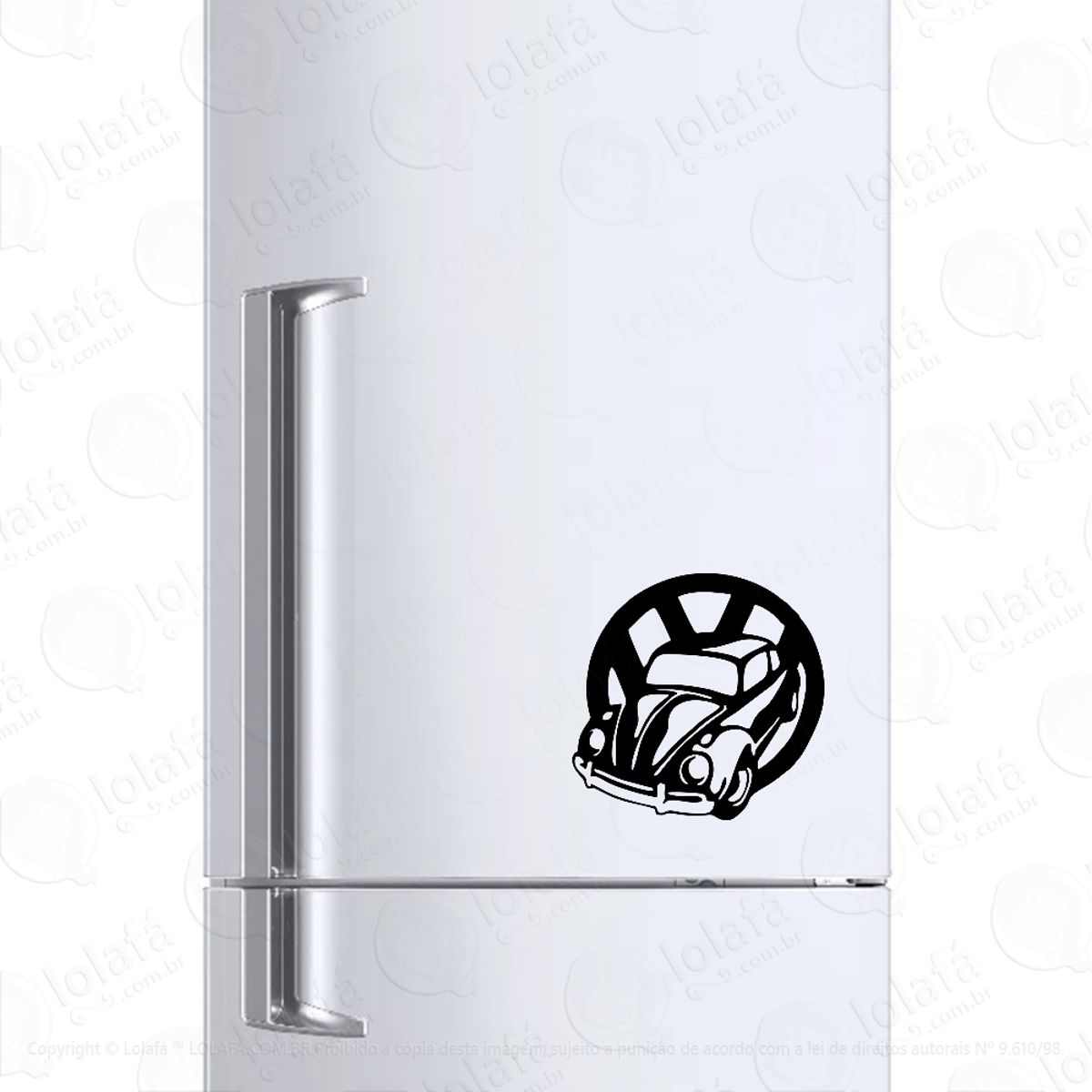 Adesivo Para Geladeira Volkswagen Fusca Beatle Vw Mod:638