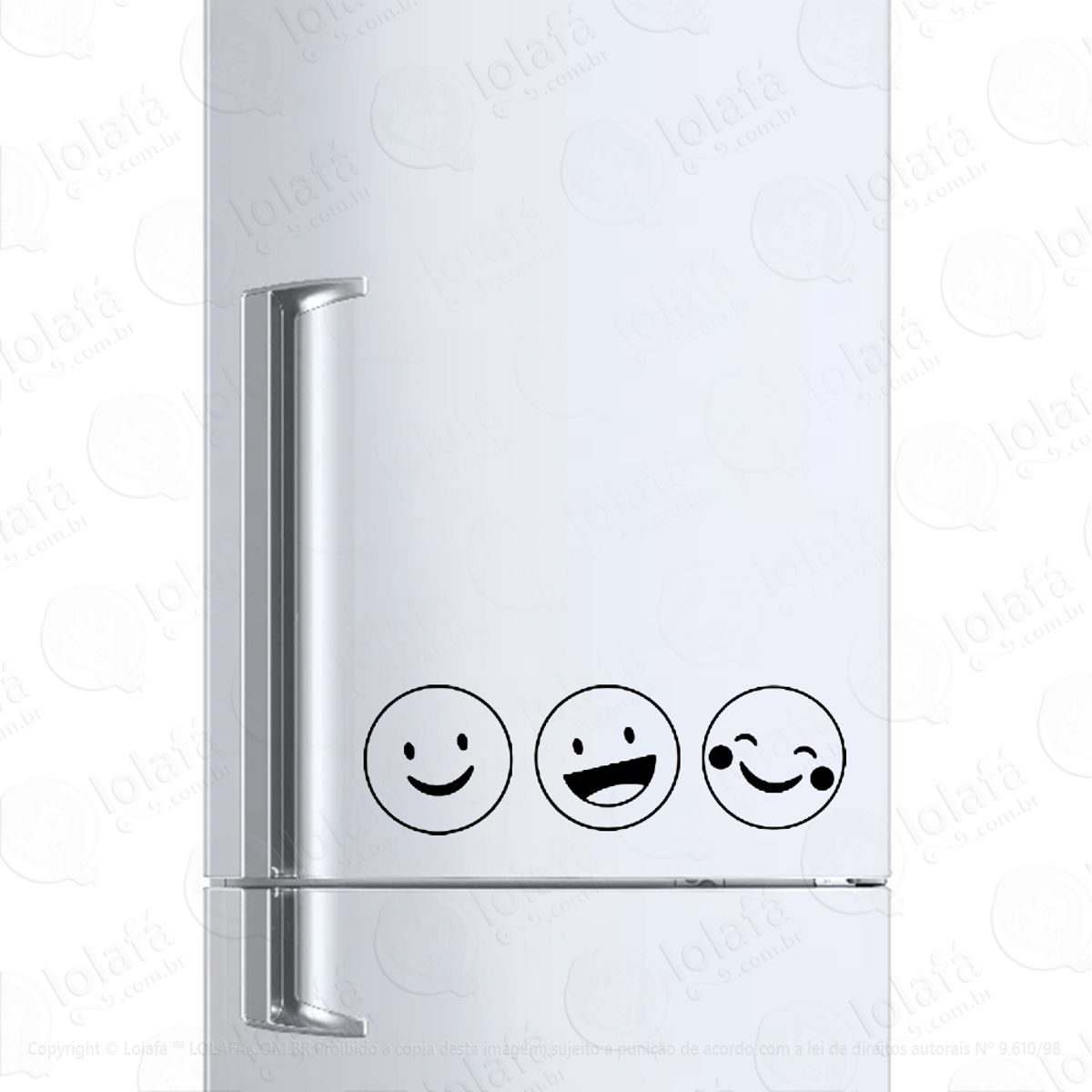 Adesivo Para Geladeira Rostos Sorridentes Mod:639