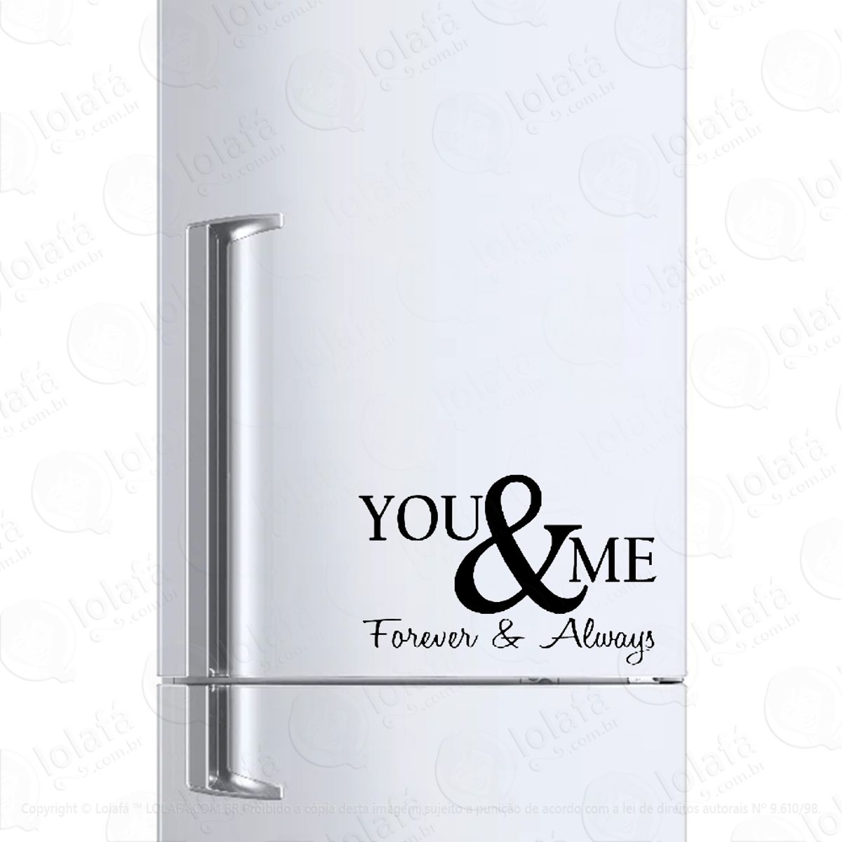 Adesivo Para Geladeira Frase Motivacional You & Me Mod:641