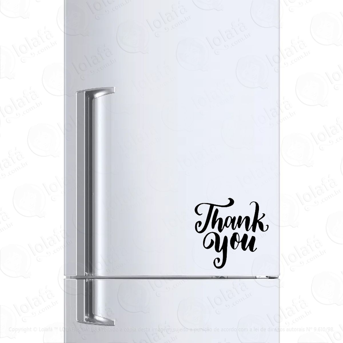 Adesivo Para Geladeira Motivacional Thank You Obrigado Mod:642