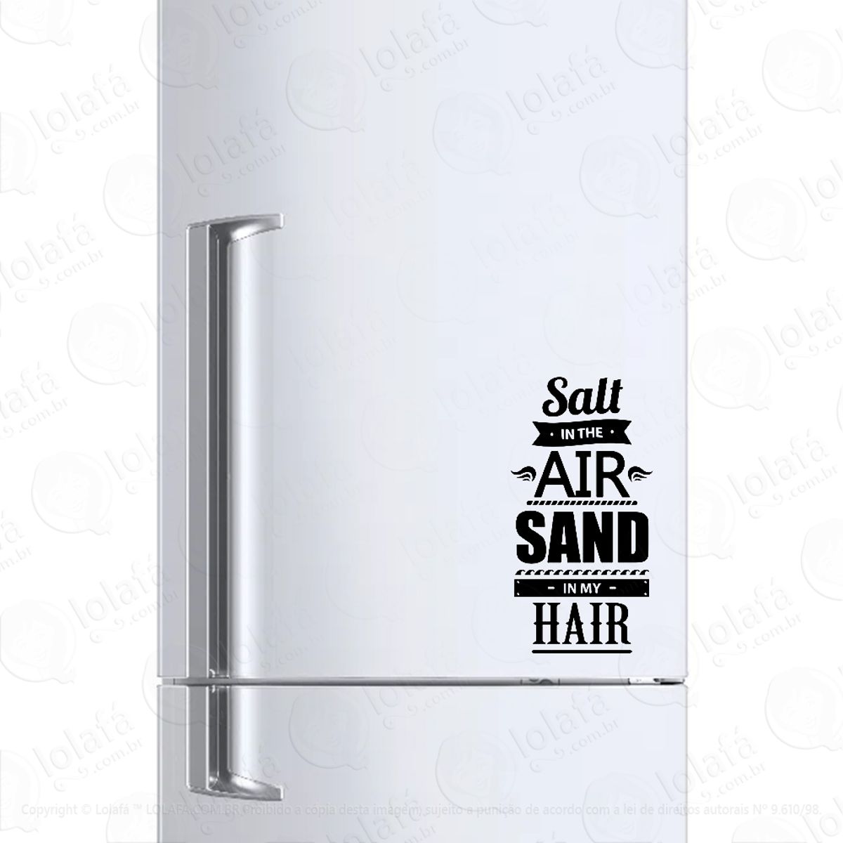 Adesivo Para Geladeira Frase Motivacional Praia Mod:647