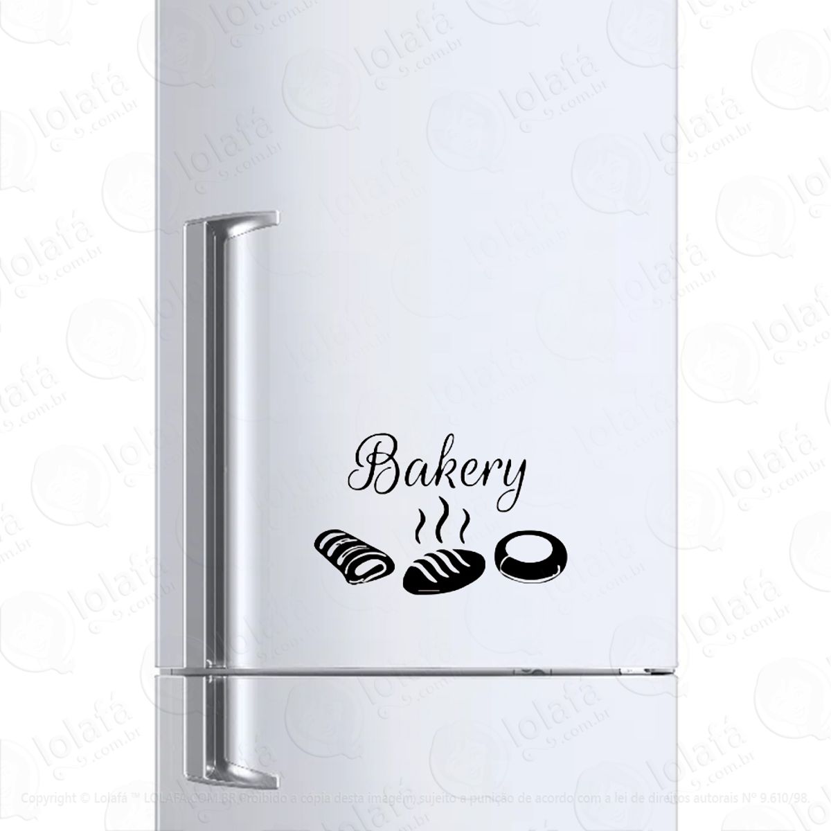 Adesivo Para Geladeira Bakery Pães Mod:656